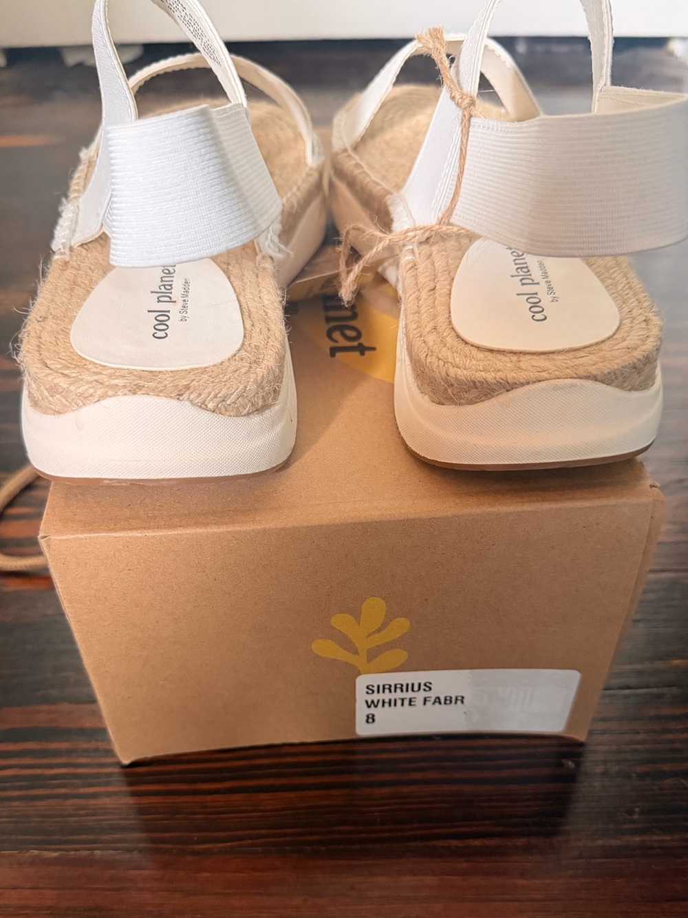 NWT Steve Madden Cool Planet White Espadrille Platform Sandals - Picture 5 of 5